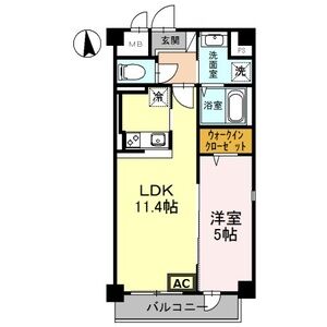 1LDK 間取り図