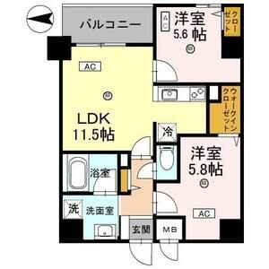 2LDK 間取り図