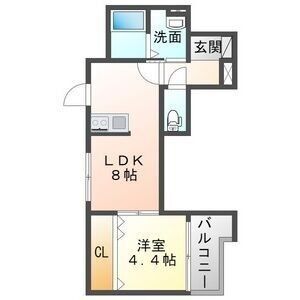 1LDK 間取り図
