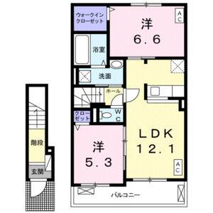 2LDK 間取り図