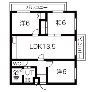 3LDK 間取り図