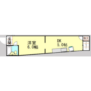 1DK 間取り図