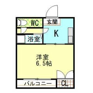 1K 間取り図