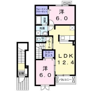 2LDK 間取り図