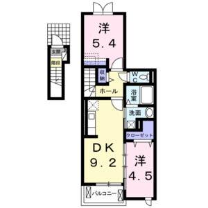 2DK 間取り図