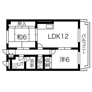 2LDK 間取り図