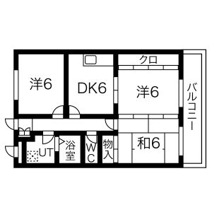 3DK 間取り図