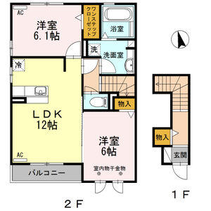 2LDK 間取り図
