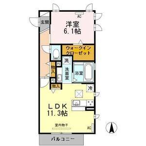 1LDK 間取り図