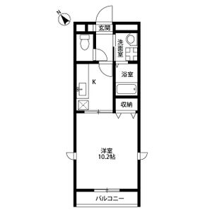 1K 間取り図