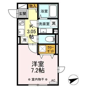 1K 間取り図