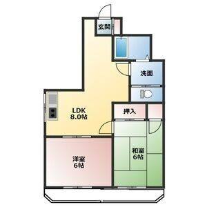 2LDK 間取り図