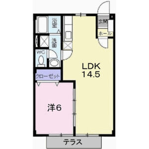 1LDK 間取り図