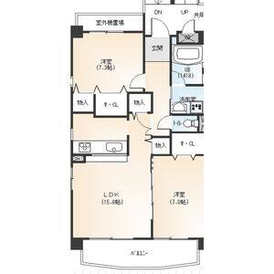 2LDK 間取り図