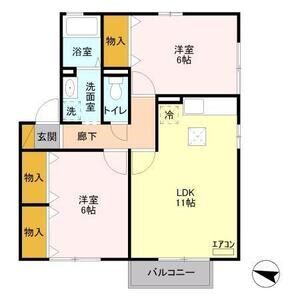 2LDK 間取り図