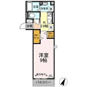 1K 間取り図