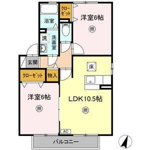 2LDK 間取り図