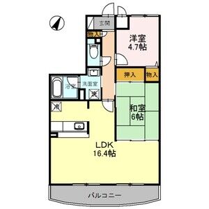 2LDK 間取り図