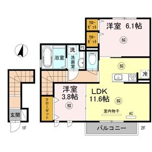 2LDK 間取り図