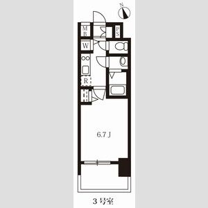 1K 間取り図