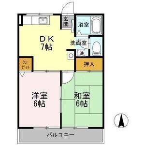 2DK 間取り図
