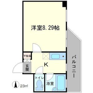1K 間取り図