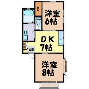 2DK 間取り図