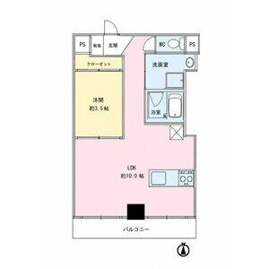 1DK 間取り図