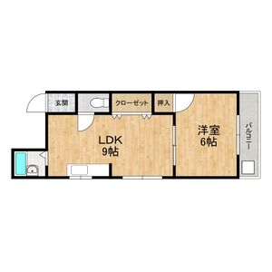 1DK 間取り図