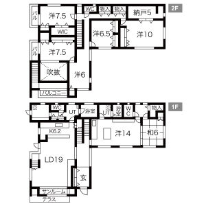 6LDK 間取り図