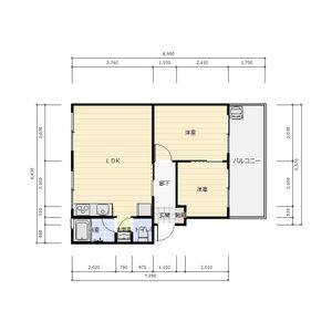 2LDK 間取り図