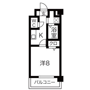 1K 間取り図