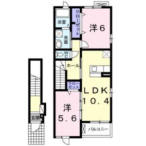 2LDK 間取り図