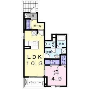 1LDK 間取り図