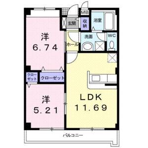 2LDK 間取り図