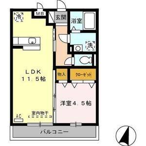 1LDK 間取り図