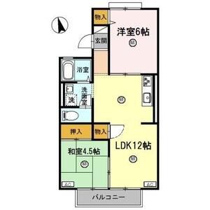 2LDK 間取り図