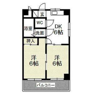 2DK 間取り図