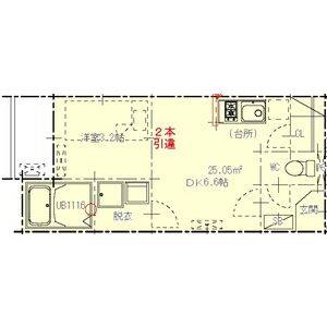 1DK 間取り図