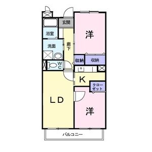 2LDK 間取り図