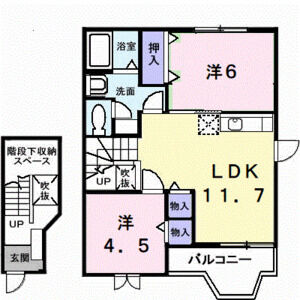 2LDK 間取り図