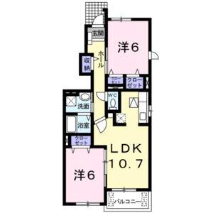 2LDK 間取り図