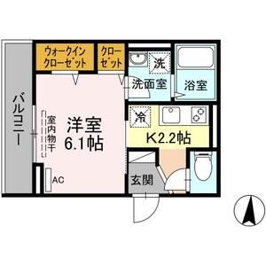 1K 間取り図
