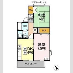 2DK 間取り図