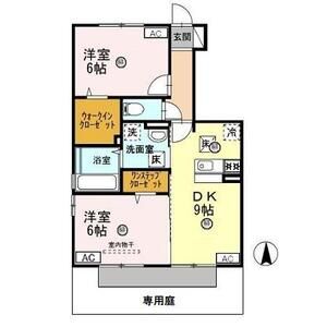 2DK 間取り図