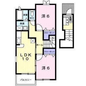 2LDK 間取り図