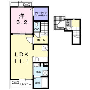 1LDK 間取り図