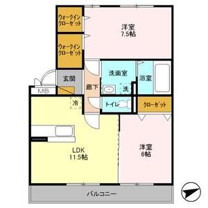2LDK 間取り図