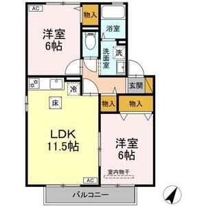 2LDK 間取り図