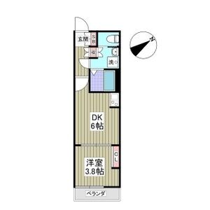 1DK 間取り図